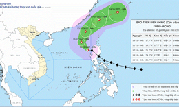 B&#227;o Fung Wong v&#224;o Biển Đ&#244;ng giật cấp 16, g&#226;y s&#243;ng biển cao đến 10m