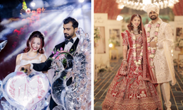 Con gái Hoa hậu Diệu Hoa xinh đẹp trong lễ cưới truyền thống Việt Nam và Ấn Độ