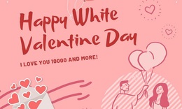 Những mẫu thiệp Valentine 14/3 - Valentine trắng đẹp nhất