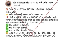 Nhờ luật sư 'dởm' trên mạng lấy lại tiền, người phụ nữ mất thêm hàng trăm triệu đồng