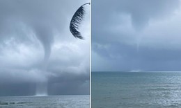 Vòi rồng khủng cao hàng trăm mét xuất hiện ở Phú Quốc