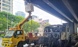 Cháy xe ô tô ngay dưới vành đai 3 có ảnh hưởng đến độ an toàn của kết cấu công trình?