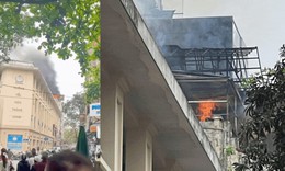 Cháy khách sạn gần Trường Tiểu học Thăng Long (Hà Nội), học sinh sơ tán khẩn cấp