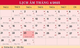 Lịch âm 23/4 - Âm lịch hôm nay 23/4 - Lịch vạn niên ngày 23/4/2025