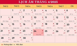 Lịch âm 24/4 - Âm lịch hôm nay 24/4 - Lịch vạn niên ngày 24/4/2025