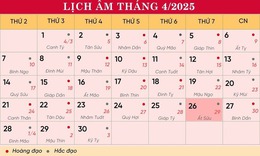 Lịch âm 26/4 - Âm lịch hôm nay 26/4 - Lịch vạn niên ngày 26/4/2025