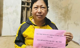 Gần 28 triệu đồng đến với gia đình chồng tàn tật chăm vợ ung thư