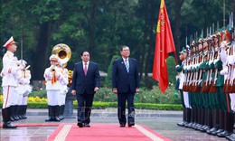 Thủ tướng Phạm Minh Chính chủ trì Lễ đón Thủ tướng Nhật Bản và Phu nhân thăm chính thức Việt Nam