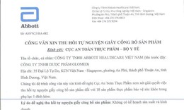 Lý do Abbott Healthcare Việt Nam chủ động thu hồi công bố sản phẩm