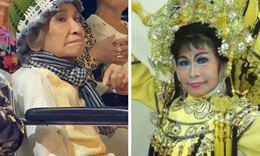 Đào chính một thời của đoàn cải lương Minh Tơ gây xúc động khi ngồi xe lăn xem đồng nghiệp diễn