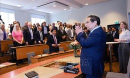 Thủ tướng Phạm Minh Chính phát biểu về chính sách tại Đại học Kinh tế Stockholm