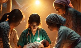 Kh&#244;ng cắt d&#226;y rốn sau sinh, ng&#226;m b&#225;nh nhau v&#224;o muối hột tại nh&#224;, sản phụ kh&#244;ng cho điều trị d&#249; con c&#243; dấu hiệu vi&#234;m phổi