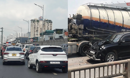 Liên tiếp xảy ra tai nạn giao thông liên hoàn trên vành đai 2 và 3