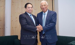 Thủ tướng Phạm Minh Chính gặp Chủ tịch Hội đồng Châu Âu Antonio Costa