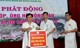 Bệnh viện HNĐK Nghệ An quyên góp 350 triệu đồng ủng hộ đồng bào vùng cao Nghệ An sau bão số 3