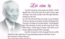 Lời cảm tạ của gia đình GS.BS Nguyễn Bửu Triều