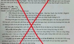 Cảnh b&#225;o hiện tượng mạo danh Đại học Quốc gia H&#224; Nội để lừa đảo &#39;tr&#250;ng tuyển&#39;