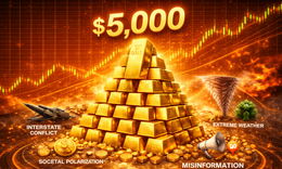 Giá vàng thế giới áp sát 5.000 USD trước rủi ro địa chính trị