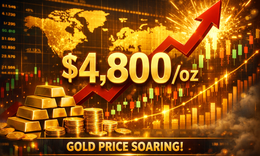 Giá vàng thế giới vượt 4.800 USD, đạt đỉnh mới