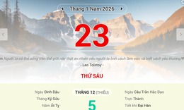 Lịch âm 23/1 - Âm lịch hôm nay 23/1 - Lịch vạn niên ngày 23/1/2026