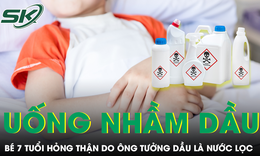 Nhầm dầu khoáng với nước lọc, bé trai 7 tuổi tổn thương gan thận nặng
