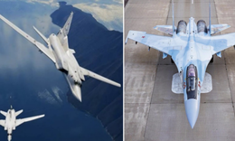 Tiêm kích Su-35 Nga hộ tống máy bay ném bom Tu-22M3 mang tên lửa siêu vượt âm áp sát NATO