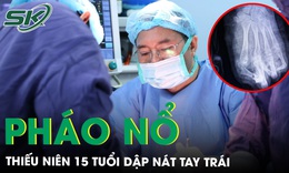 Thiếu niên 15 tuổi dập nát tay trái vì pháo nổ