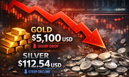 Giá vàng, bạc thế giới giảm mạnh