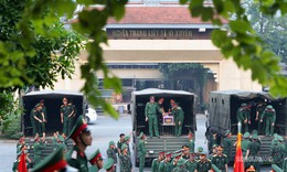 Diễn tập nghi thức đón 93 hài cốt liệt sĩ về Nghĩa trang Vị Xuyên