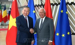 Lễ đón Tổng Bí thư, Chủ tịch nước Tô Lâm thăm Liên minh châu Âu