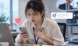 Thấy tin nhắn của sếp trên màn hình khiến cô gái 27 tuổi tim đập loạn nhịp