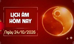 Âm lịch hôm nay 24/10 - Lịch âm 24/10 - Lịch vạn niên ngày 24/10/2026