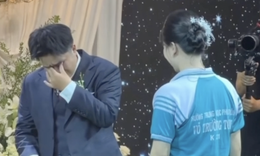 Chú rể bật khóc khi cô dâu bất ngờ trở thành cô nữ sinh anh từng thương
