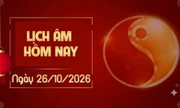 Âm lịch hôm nay 26/10 - Lịch âm 26/10 - Lịch vạn niên ngày 26/10/2026