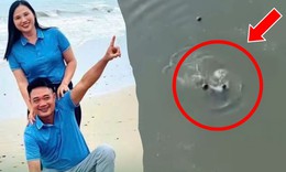 4 phút nghẹt thở người đàn ông lặn xuống sông sâu cứu thanh niên nhảy cầu