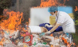 Dùng xăng đốt rác người phụ nữ bị bỏng nặng nhiều nơi trên cơ thể