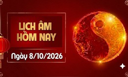 Âm lịch hôm nay 8/10 - Lịch âm 8/10 - Lịch vạn niên ngày 8/10/2026