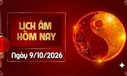 Âm lịch hôm nay 9/10 - Lịch âm 9/10 - Lịch vạn niên ngày 9/10/2026