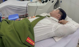 Thiếu úy Công an hiến tiểu cầu cứu bệnh nhân cao tuổi nguy kịch