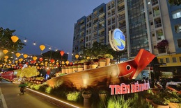 Tấp nập chợ hoa xuân ‘Trên bến dưới thuyền’ tái hiện không gian Tết Nam Bộ