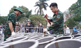 Cận cảnh các trận địa pháo hoa ở Hà Nội trước thời khắc đón Giao thừa