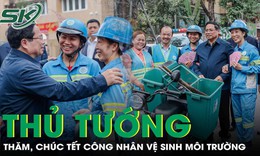 Thủ tướng Phạm Minh Chính đến tận nơi thăm hỏi, chúc Tết công nhân vệ sinh môi trường