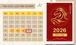 Lịch âm 20/2 - Âm lịch hôm nay 20/2 - Lịch vạn niên ngày 20/2/2026