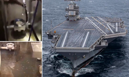Siêu tàu sân bay đắt nhất của Mỹ gặp sự cố nước thải nhà vệ sinh khi đang làm nhiệm vụ