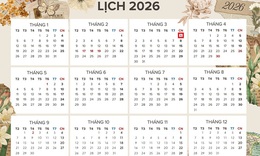 Lịch âm 1/3 - Âm lịch hôm nay 1/3 - Lịch vạn niên ngày 1/3/2026