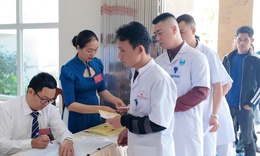 Hình ảnh cử tri đặc khu Bạch Long Vĩ đi bầu cử sớm một ngày