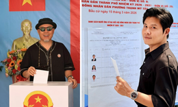 Nhạc sĩ Nguyễn Văn Chung, NSND Mỹ Uyên rộn ràng đi bầu cử, tự hào ngày hội non sông