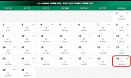 Lịch âm hôm nay 29/3 - Âm lịch 29/3 - Lịch vạn niên ngày 29/3/2026