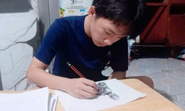 Giữ lại giấc mơ làm họa sĩ cho nam sinh lớp 8 sau cơn xuất huyết não nguy kịch
