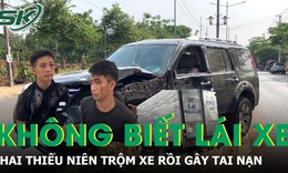 Liều lĩnh trộm xe ô tô nhưng không biết lái, hai thiếu niên gây tai nạn rồi bỏ trốn